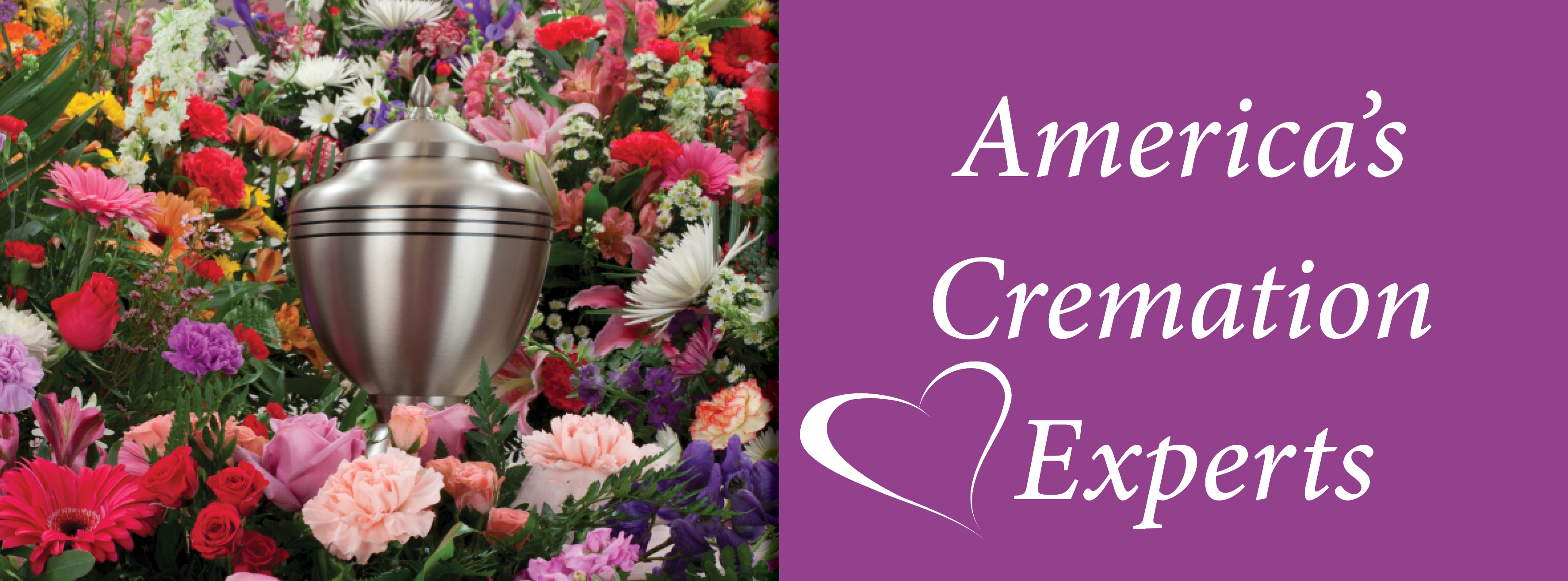 Urn surrounded by flowers